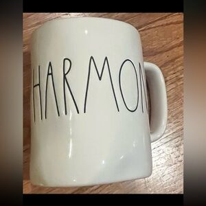 Rae Dunn White and Black Ceramic Dining Mugs